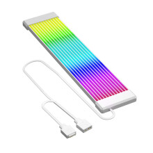 ARGB Power Extension Cable, 5V 3-Pin Male to Female, Flexible Sleeved ARGB, Synchronized Color, 550mm X12 Wide PSU Cable