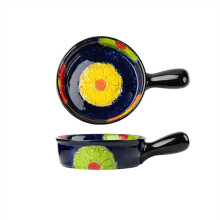 Oven Baking Dish Ceramic 16.3cm With Handle Oven And Microwave Safe High-Temperature Resistant Lasagne Pie Tapas