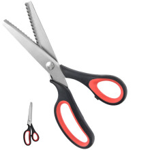 Pinking Shears Zig Zag Edge Scissors For Fabric Cutting, Professional Handheld Dressmaking Serrated Decorative Edge