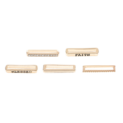 5Pcs Alloy Watch Strap Decorative Ring Band Charm
