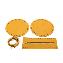 1 set 4 pu-leder mit reißverschluss, handgenäht ( )