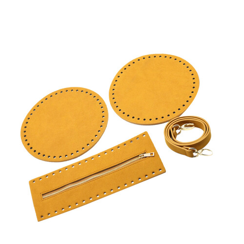 1 set 4 pu-leder mit reißverschluss, handgenäht ( ) 2