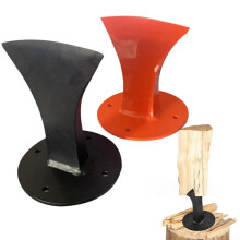 Heavy Duty Manual Wood Splitter Orange For Camping And Outdoor Use, Portable Log Splitter, Sturdy Construction