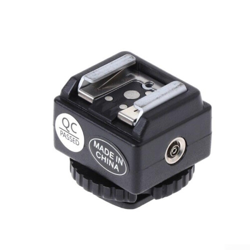 Hot Shoe Converter For PC Sync Flash And Camera Connection Compatible With DSLR And Mirrorless
