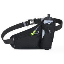 Running Fanny Pack Bottle Holder Reflective Strips Adjustable Strap Lightweight Waist Bag For Running And Cycling