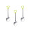 3pcs -shaped stirring spoons for coffee home bar use 1