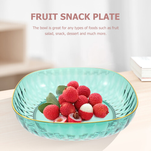 Creative Green Plastic Salad Serving Bowl Kitchen Gadget 1
