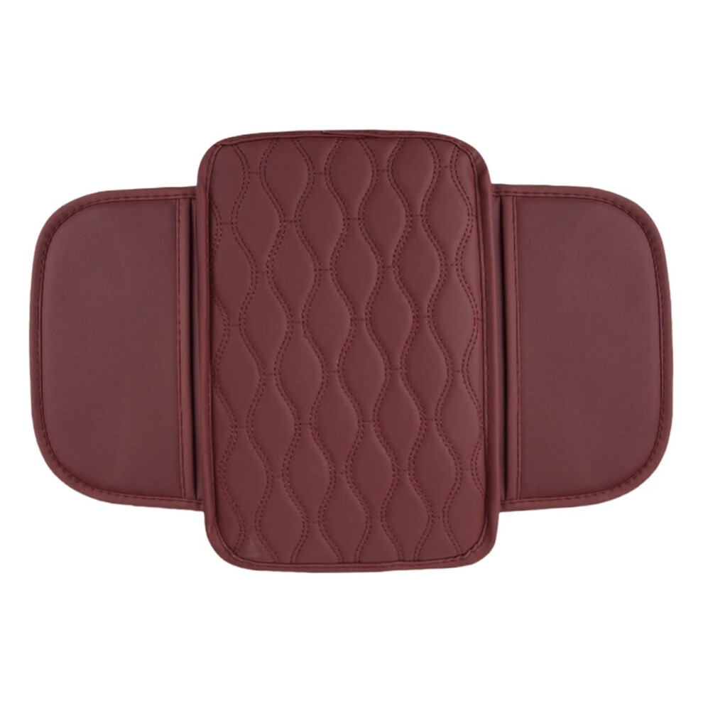 Armrest Storage Box Mat Elbow Support Car Armrest Box Center Console Protector With Side Pocket Red 9084446128352