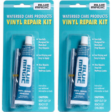 Blue Magic Waterbed/Luchtbed Vinyl Reparatieset: Snel drogende lijm en pleisters (2-pack)