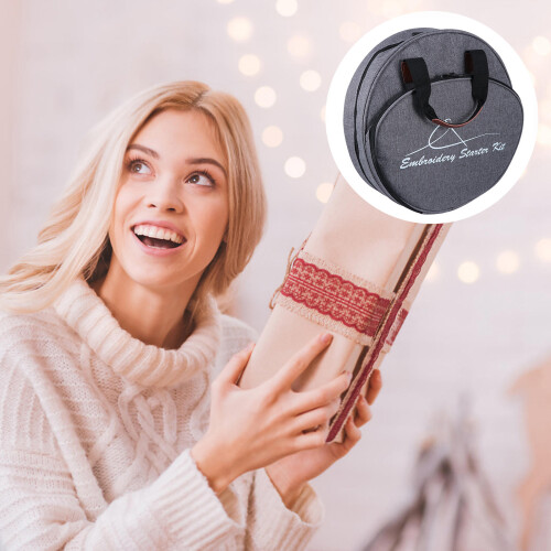 haltbare sticktasche für stick-set aufbewahrung grau 2