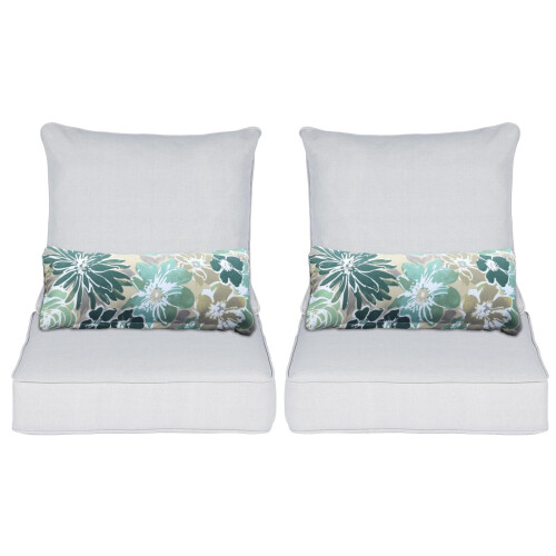 Almofada para Cadeira Exterior Aoodor, 24 x 24 Polegadas, Resistente à Água e ao Desbotamento, Tecido Olefina, Capa Removível
