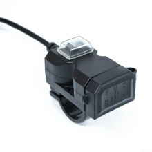 Waterproof Motorcycle Mobile Phone Charger With Dustproof Cover For All Weather Handlebar USB Charger Compatibility