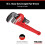 Ridgid Ridgid 31025 Modelo 18 Chave de tubo reta de servi   o pesado Chave de 18 polegadas Chave de encanamento RED LUDE 2