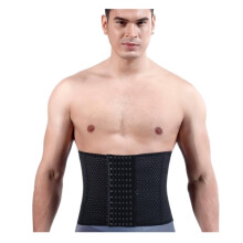 BackSupport Lumbar Support Belt, Abdomen Shaper, Compression Stomach Wrap, Beer Belly Slimmer, Workout Band, Black 3XL