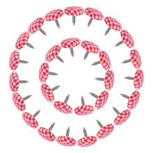 50St Handige DIY Two-Foot Studs Rood Ijzeren Ambachtspinnen