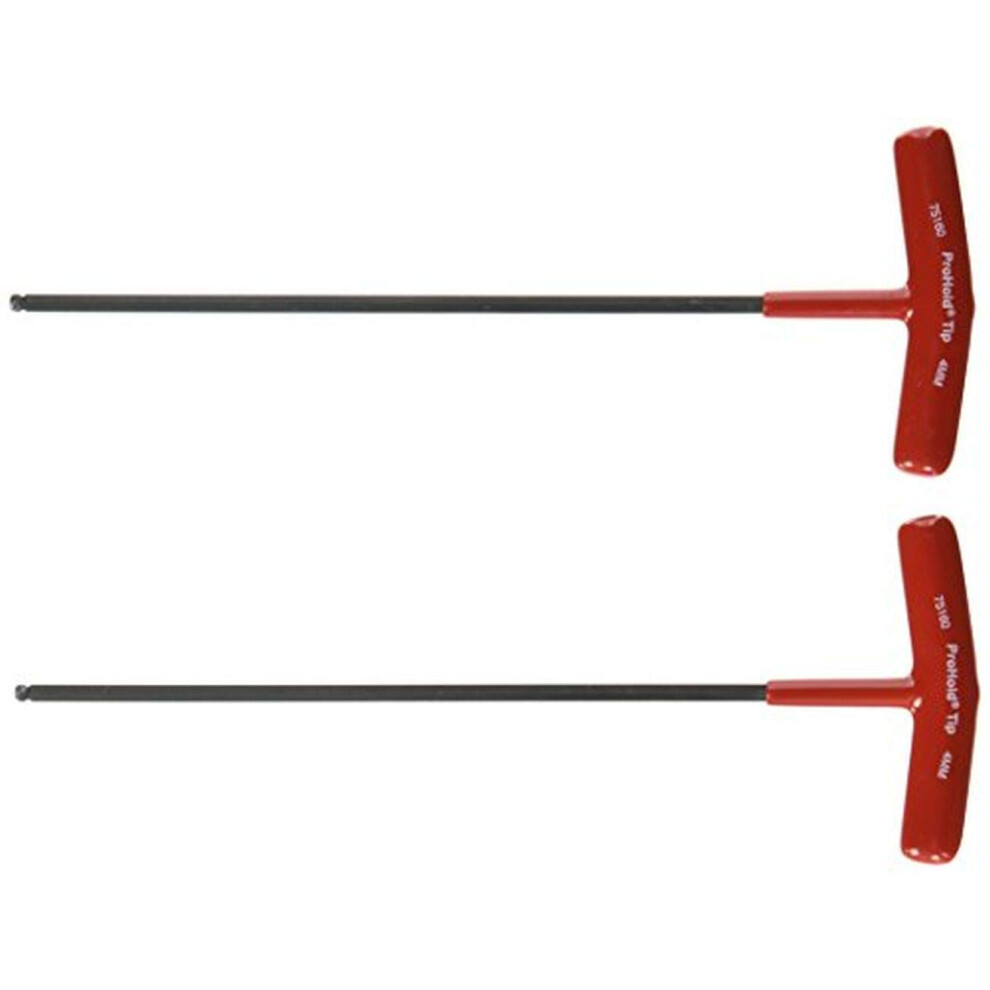 Bondhus 75160 4Mm Prohold Tip Ball End T-Handle W/Proguard Finish,220Mm,2 Pc 037231751609