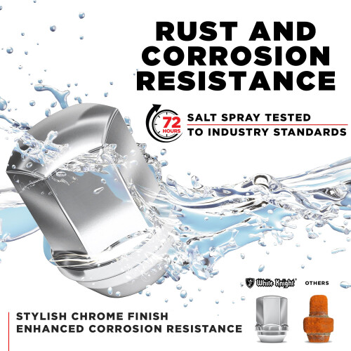 White-Knight-Press White Knight 1709D-4 Chrom-Duplex-Radmutter f  r Chevy/Dodge/Chrys 2