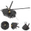 1Set Black DIY Clock Kit Metal Plastic Silent Movement Replacement 4