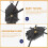 1Set Black DIY Clock Kit Metal Plastic Silent Movement Replacement 7