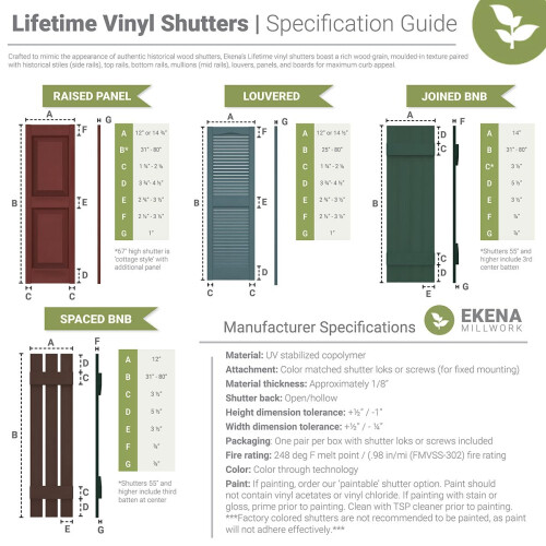3" Σκηνίτσες Vinyl Lifetime Shutter-Lok, Μπλε Μεσονύκτιο (8/Σακούλι) 2