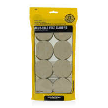 Smart Surface 8154 Hard Surface Reusable Furniture Felt Moving Sliders 5"""" Large Round 8-Pack in Resealable Bag