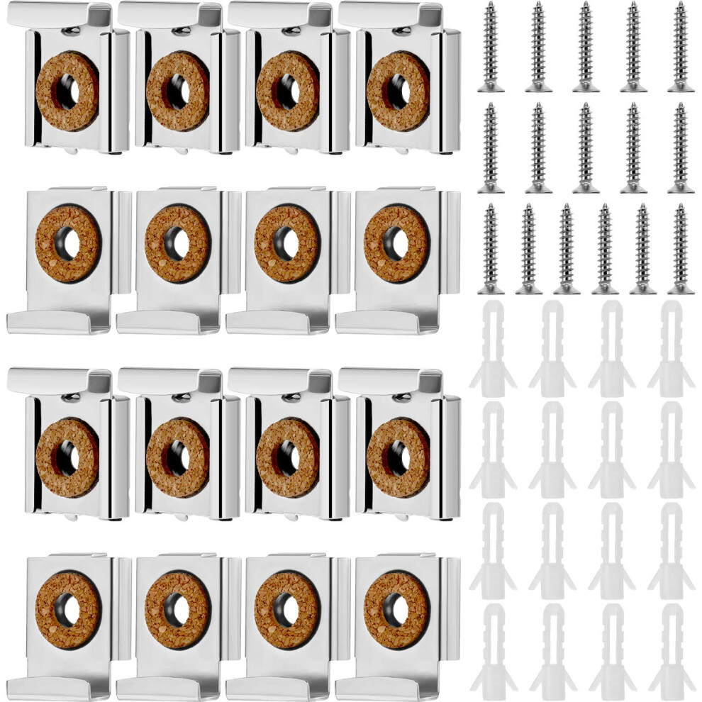 Mirror Holder Clips Kit Mirror Clips For Frameless Mirror Spring Loade 792871983789