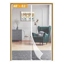 Biela sietka na dvere Yotache s magnetom, vhodn    pre dvere s rozmermi 48 x 83 cm