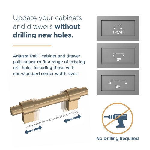 Franklin Brass Adjusta-Pull Francisco (5-Pack) Adjustable Drawer Pulls/Cabinet Handles 1-3/8" to 4" Hole Center Matte Satin Nickel Hardware Kitchen Do 2