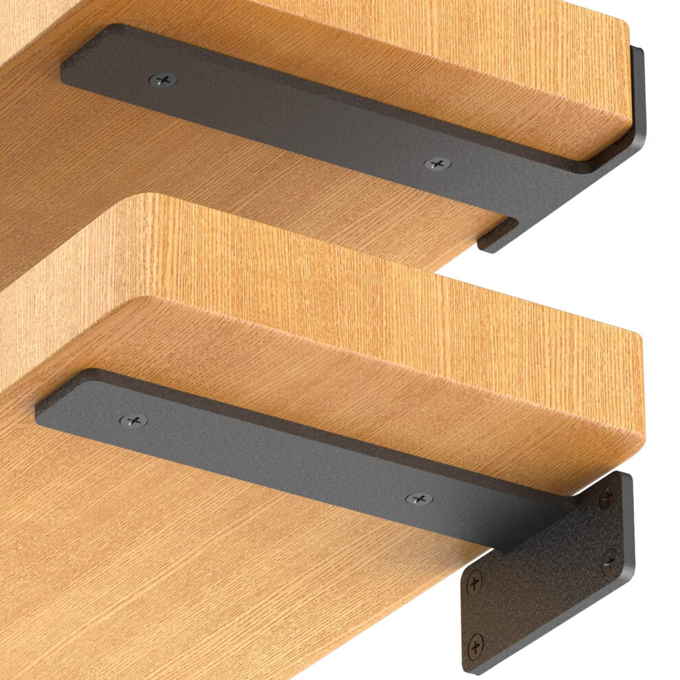 6 Pack Floating Shelf Brackets 12 inch Heavy Duty Industrial Shelf Bra