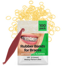 Bandas el   sticas de ortodoncia de 1/8 de pulgada, paquete de 100, naturales, pesadas, de 4.5 onzas, peque   as, para rastas, trenzas, para arreglar