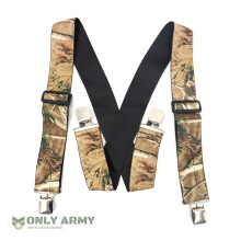 Elasticated Tree Camo Clip-On Braces Suspenders