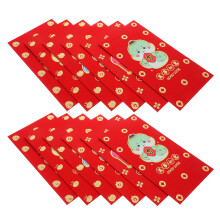 12 glitzerrote hongbao „jahr schlange 2025“ mit cartoon-design