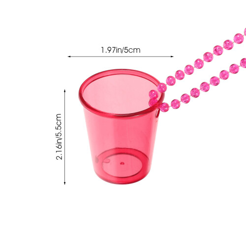 12 stk. kompakte shotgläser mit perlenkette-design und perlenmuster 1