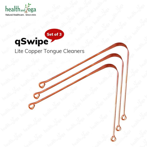 HealthAndYoga qSwipe Lite Χαλκός Καθαριστής Γλώσσας (Συσκευασία 3) - Αποτρέπει Κακή Αναπνοή 2