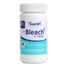 GuardH Bleach Tabletten, 40 Stuks - Multifunctioneel Schoonmaken voor Was, Keuken, Badkamer en Toiletten - Alternatief voor Vloeibare Bleekmiddel