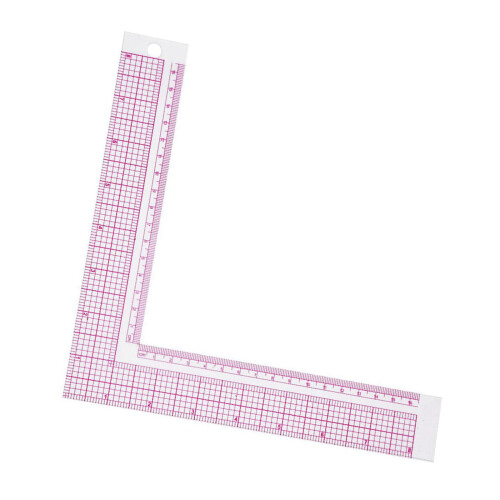 Plastic L-Square Sewing Ruler 90-Degree Measuring Tool For Sewing, Cutting, Pattern Making, Tailors, Designers