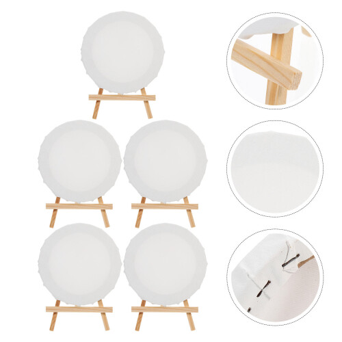 5Sets Kleine Easels Met Mini Doek Voor DIY 1