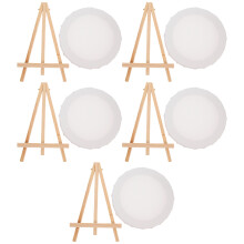 5Sets Kleine Easels Met Mini Doek Voor DIY