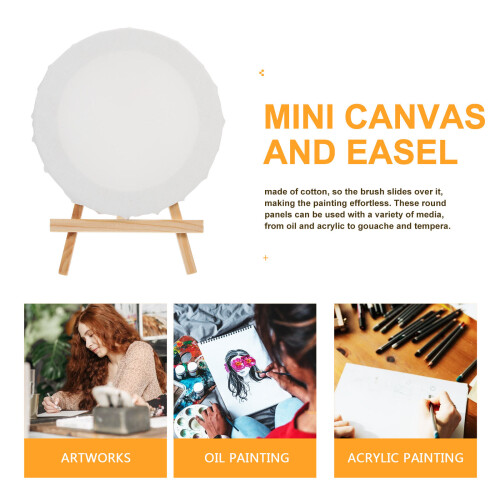 5Sets Kleine Easels Met Mini Doek Voor DIY 2