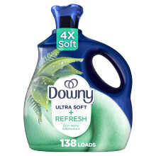 Downy Ultra Soft Weichspüler Flüssigkeit, Refresh, Birkenwasser & Botanicals, 93 fl oz, 138 Wäschen