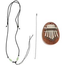 1Set 8-Tasten Daumenklavier Holz Kalimba Fingerpiano Mini Braun