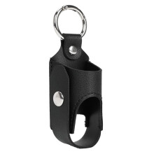 Leather Inhaler Case PU Leather Portable Storage Holder For Camping Travel Business Trip Home School Black