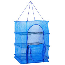 Drying Net 3-Layer For Fish Dishes And Vegetables Indoor Outdoor Use 40x40x65 cm