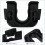 2Pièces Support Arrière Rack De Toit En Pe Noir Pour 6