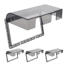 4Pièces Couvre-Prises Étanches En Acrylique Noir Protection Maison