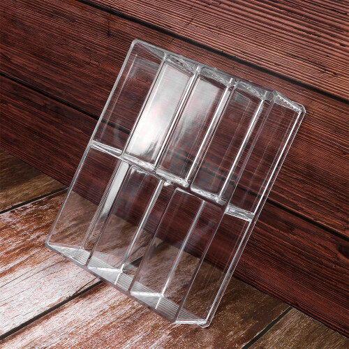 1pc transparent acrylic cosmetic organizer with 7 grids for storage 2
