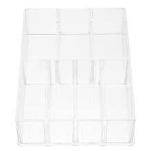 1pc transparent acrylic cosmetic organizer with 7 grids for storage