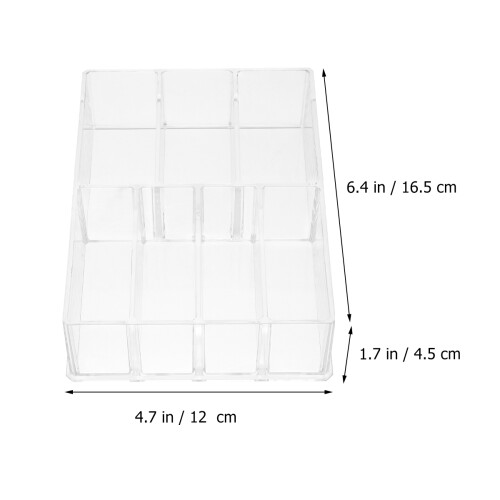 1pc transparent acrylic cosmetic organizer with 7 grids for storage 1