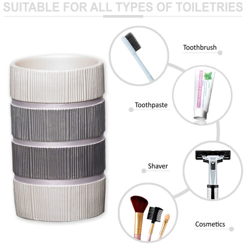 Zahari Home 4pc Modern Line Modern Bathroom Accessories Set Modern Soa 1