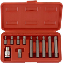 NEIKO 10078A XZN Triple Square Spline Bit-Steckschlsselsatz | 11 Stck lang und kurz | 12 Punkt | CrV-Stahl